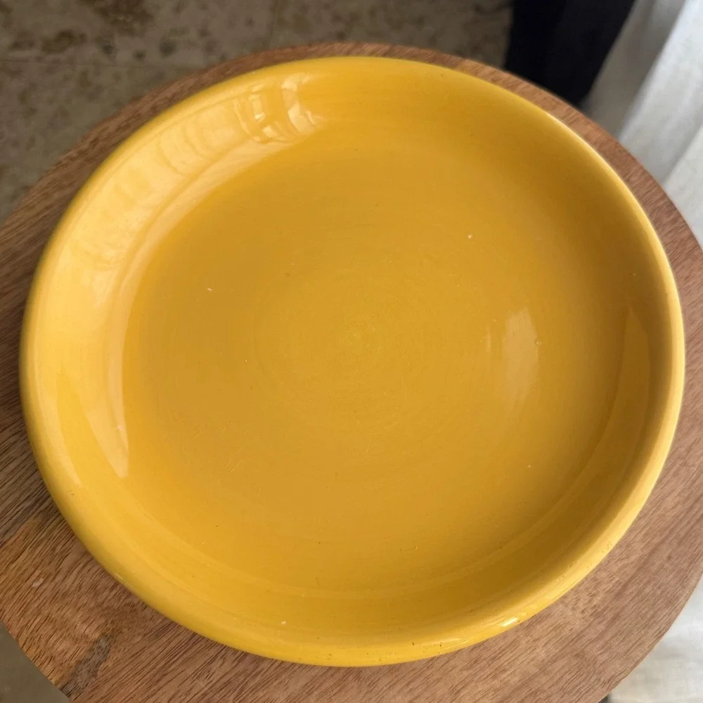Pottery Barn Colorful Serve Yellow Salad Plates Set of 3 Replacement Stonewear